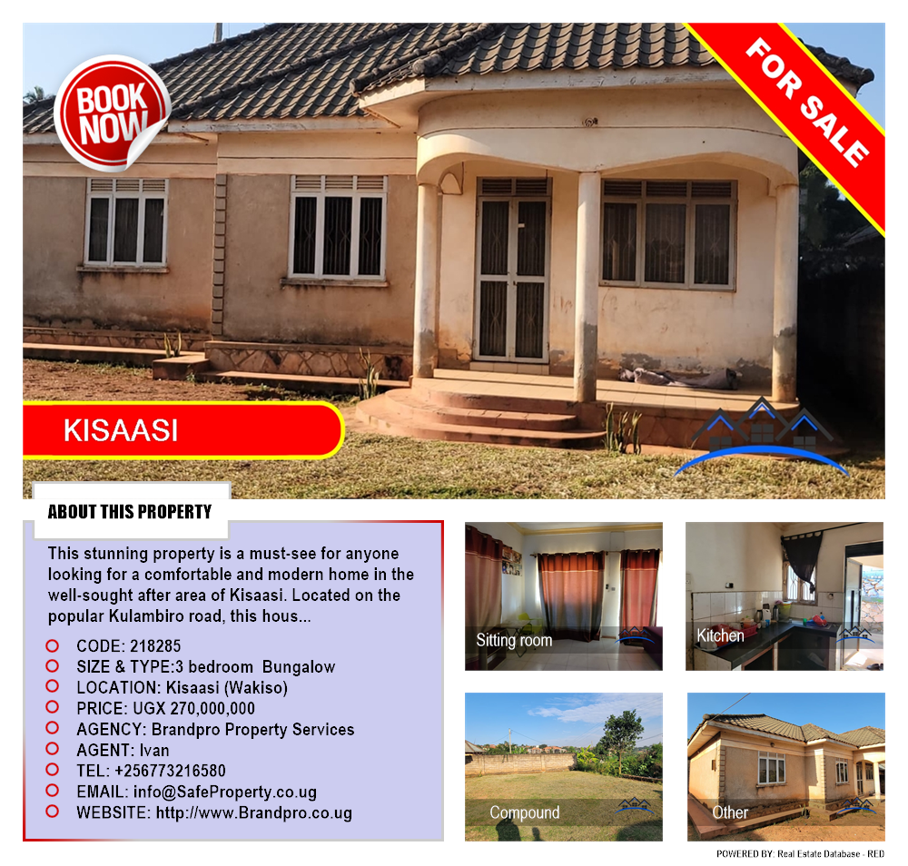 3 bedroom Bungalow  for sale in Kisaasi Wakiso Uganda, code: 218285