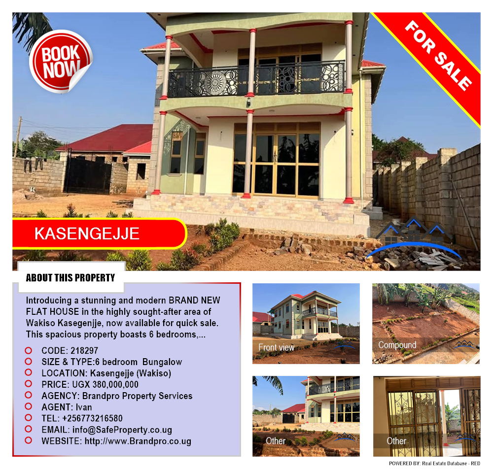 6 bedroom Bungalow  for sale in Kasengejje Wakiso Uganda, code: 218297