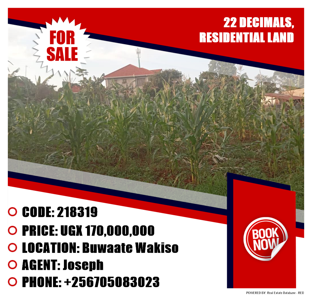 Residential Land  for sale in Buwaate Wakiso Uganda, code: 218319