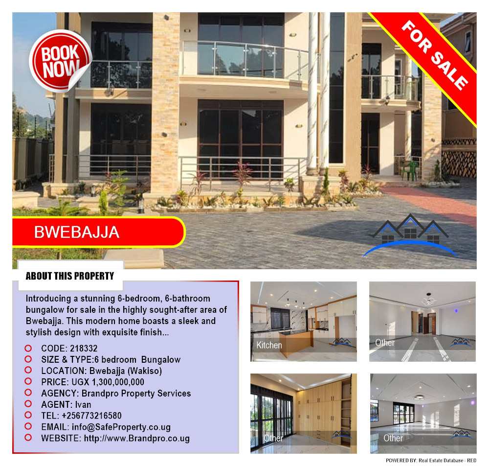 6 bedroom Bungalow  for sale in Bwebajja Wakiso Uganda, code: 218332