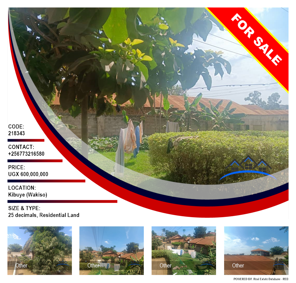 Residential Land  for sale in Kibuye Wakiso Uganda, code: 218343