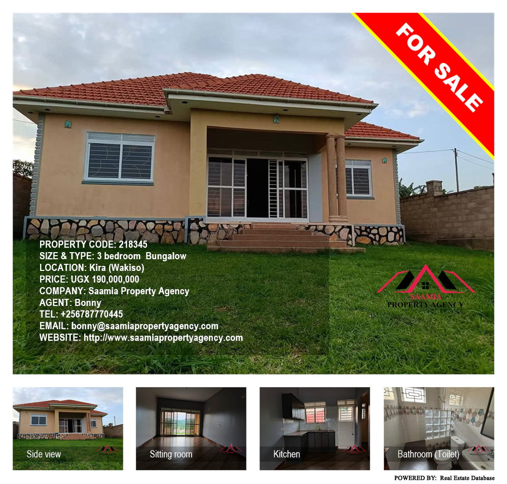 3 bedroom Bungalow  for sale in Kira Wakiso Uganda, code: 218345