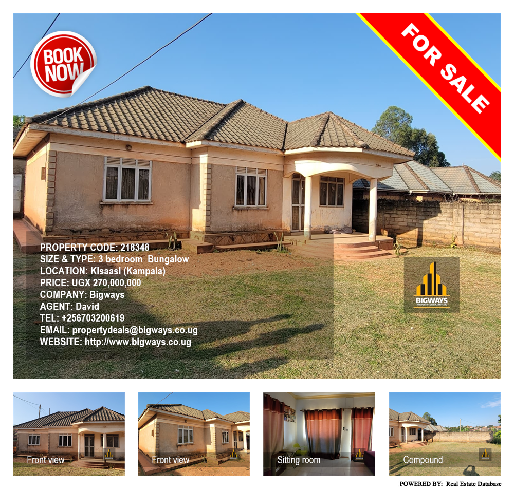 3 bedroom Bungalow  for sale in Kisaasi Kampala Uganda, code: 218348