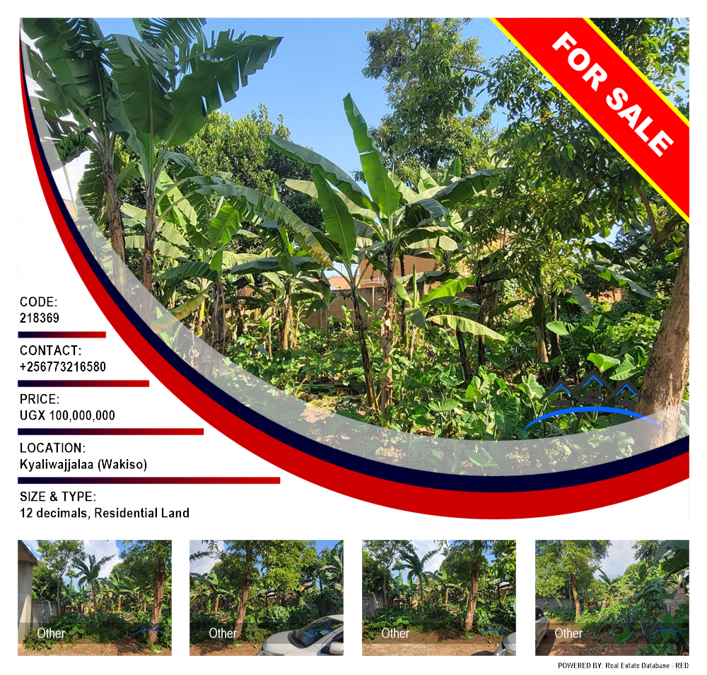 Residential Land  for sale in Kyaliwajjalaa Wakiso Uganda, code: 218369