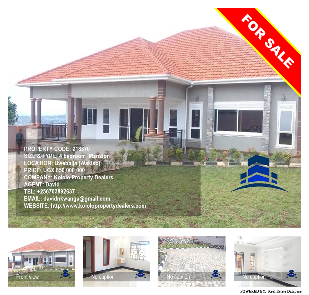 4 bedroom Mansion  for sale in Bwebajja Wakiso Uganda, code: 218370