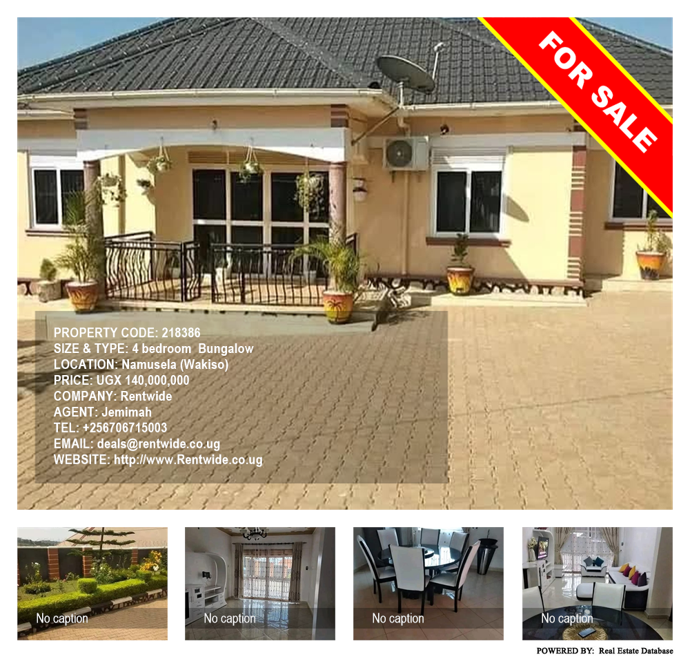 4 bedroom Bungalow  for sale in Namusela Wakiso Uganda, code: 218386