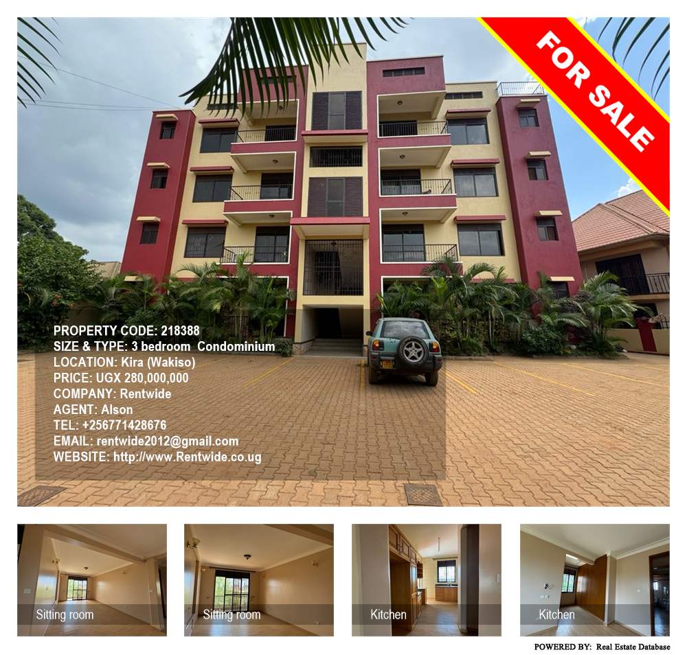 3 bedroom Condominium  for sale in Kira Wakiso Uganda, code: 218388