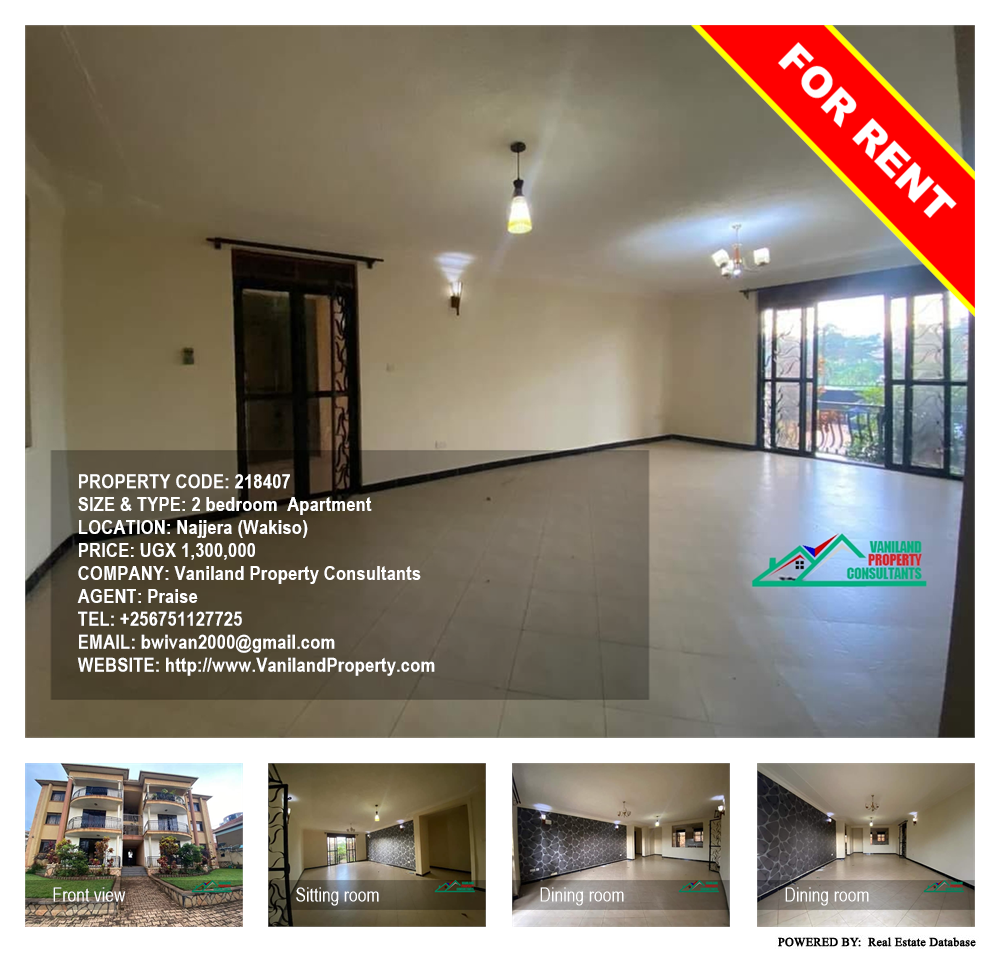 2 bedroom Apartment  for rent in Najjera Wakiso Uganda, code: 218407