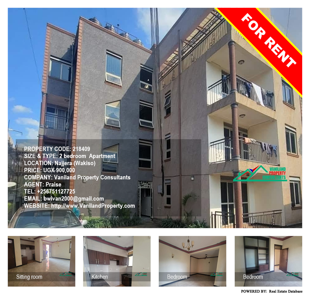 2 bedroom Apartment  for rent in Najjera Wakiso Uganda, code: 218409