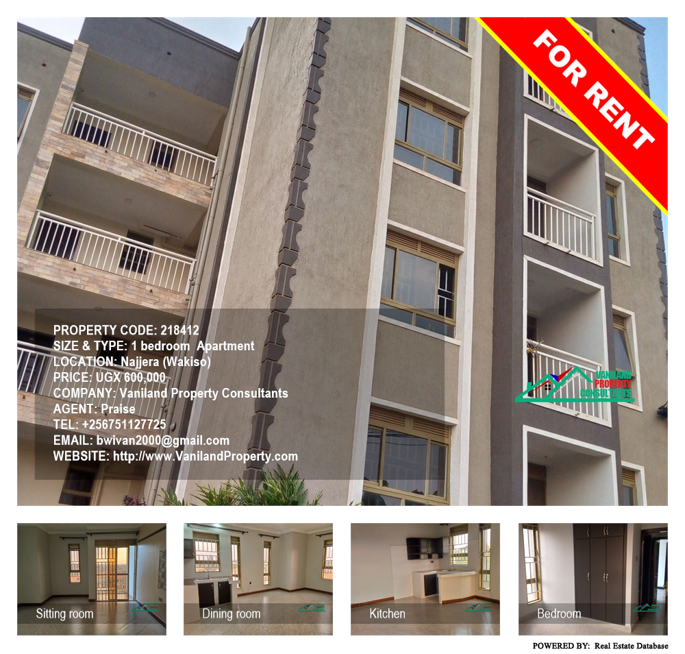 1 bedroom Apartment  for rent in Najjera Wakiso Uganda, code: 218412