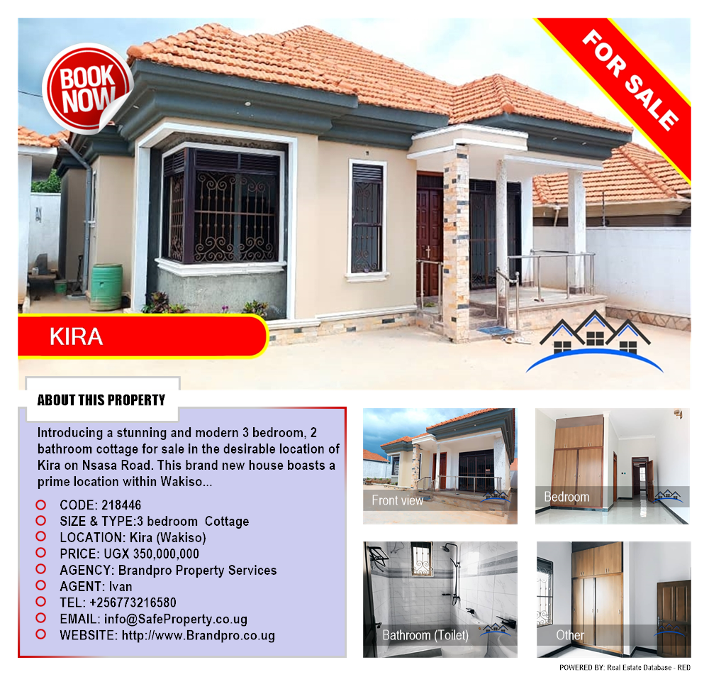 3 bedroom Cottage  for sale in Kira Wakiso Uganda, code: 218446