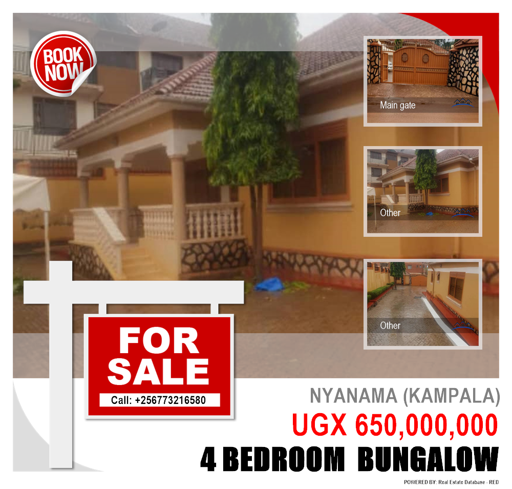 4 bedroom Bungalow  for sale in Nyanama Kampala Uganda, code: 218460