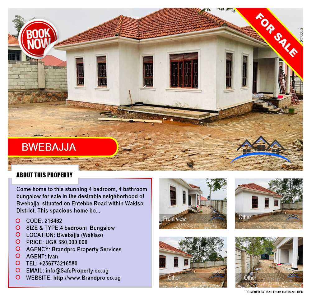 4 bedroom Bungalow  for sale in Bwebajja Wakiso Uganda, code: 218462