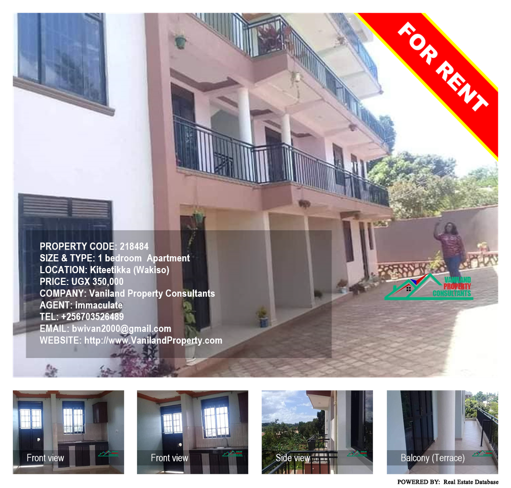 1 bedroom Apartment  for rent in Kiteetikka Wakiso Uganda, code: 218484