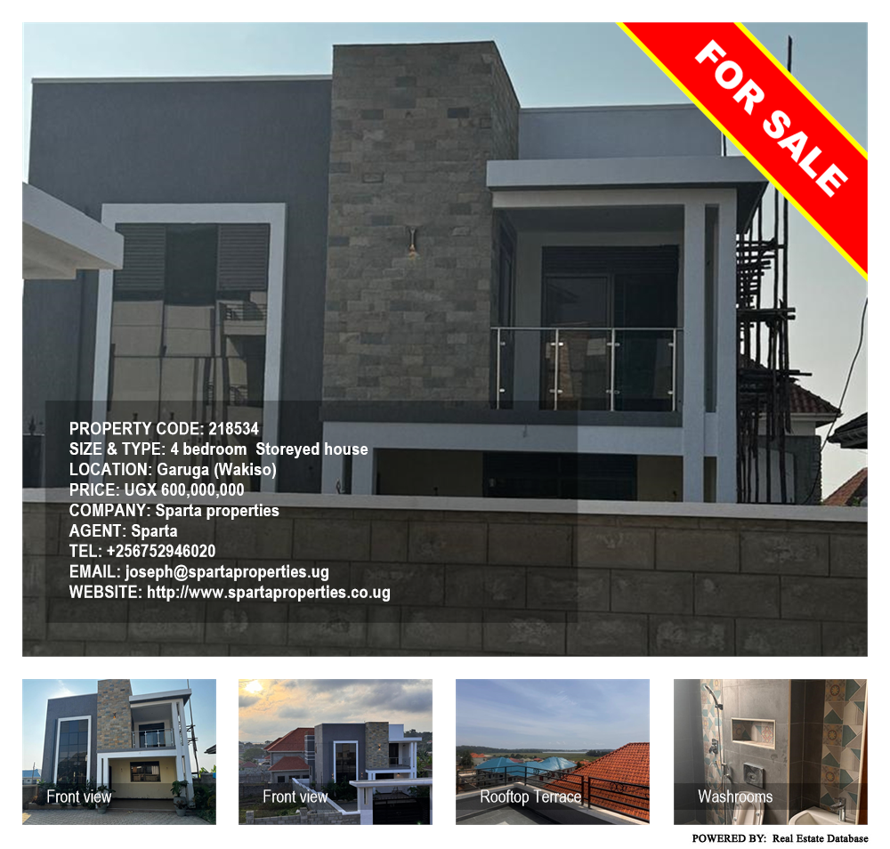 4 bedroom Storeyed house  for sale in Garuga Wakiso Uganda, code: 218534