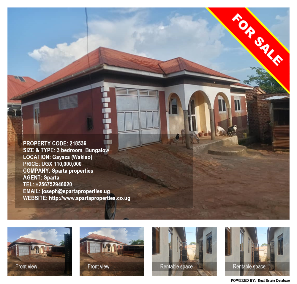 3 bedroom Bungalow  for sale in Gayaza Wakiso Uganda, code: 218536