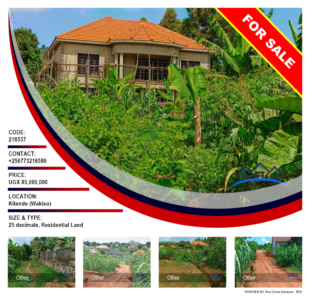 Residential Land  for sale in Kitende Wakiso Uganda, code: 218537