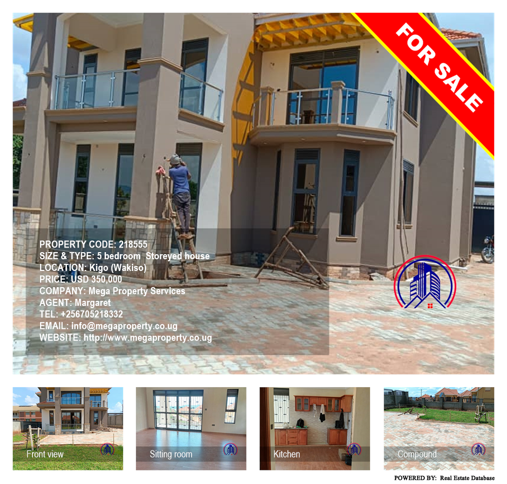 5 bedroom Storeyed house  for sale in Kigo Wakiso Uganda, code: 218555