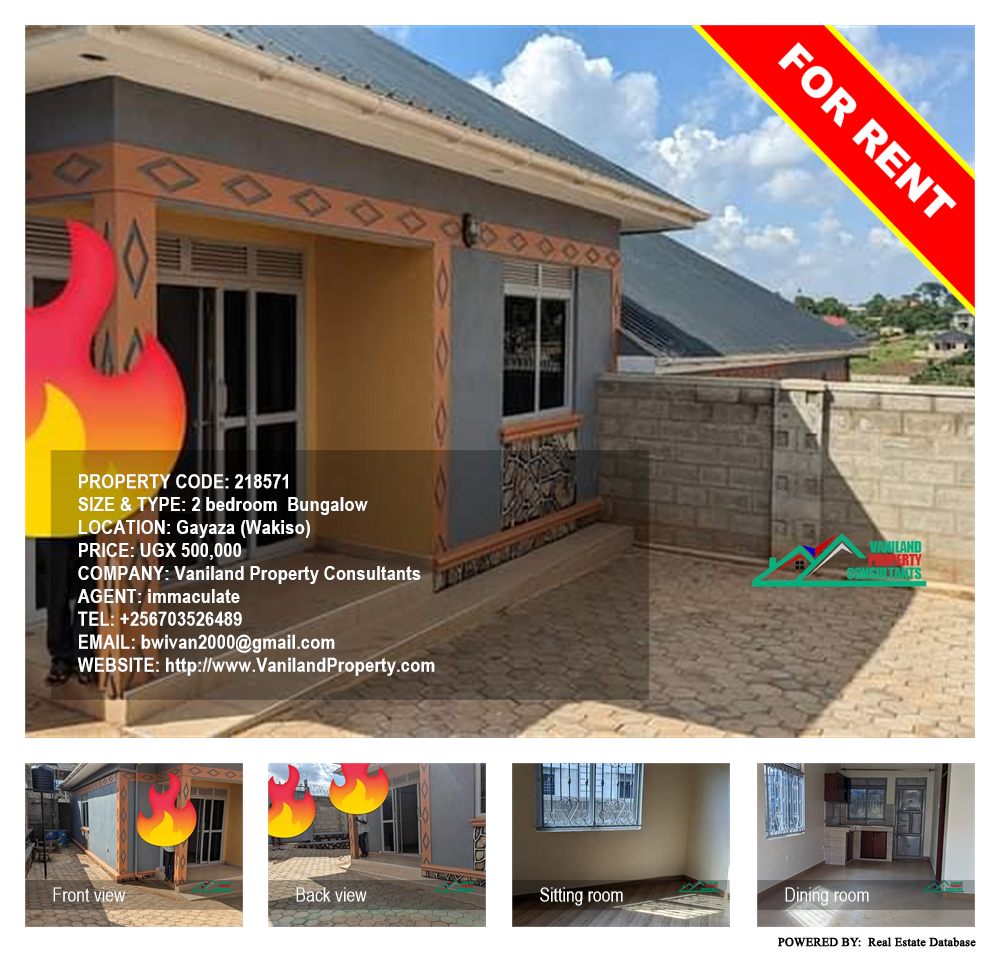 2 bedroom Bungalow  for rent in Gayaza Wakiso Uganda, code: 218571