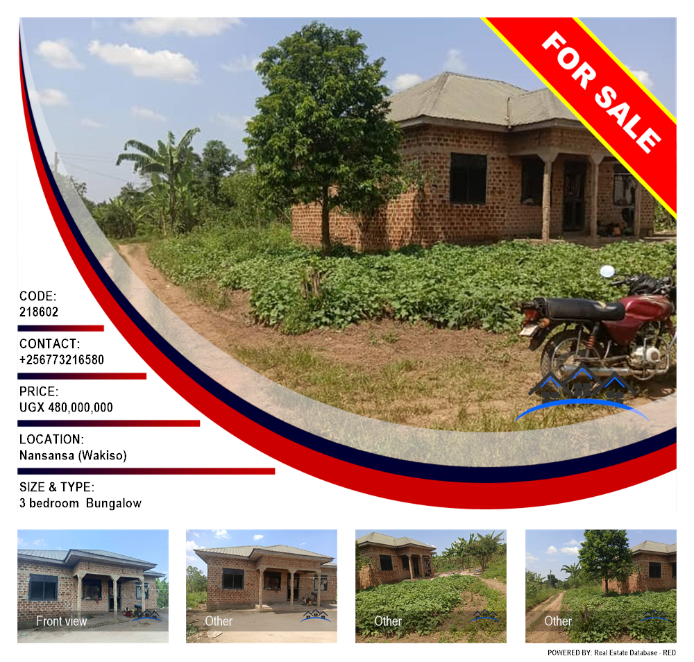 3 bedroom Bungalow  for sale in Nansansa Wakiso Uganda, code: 218602