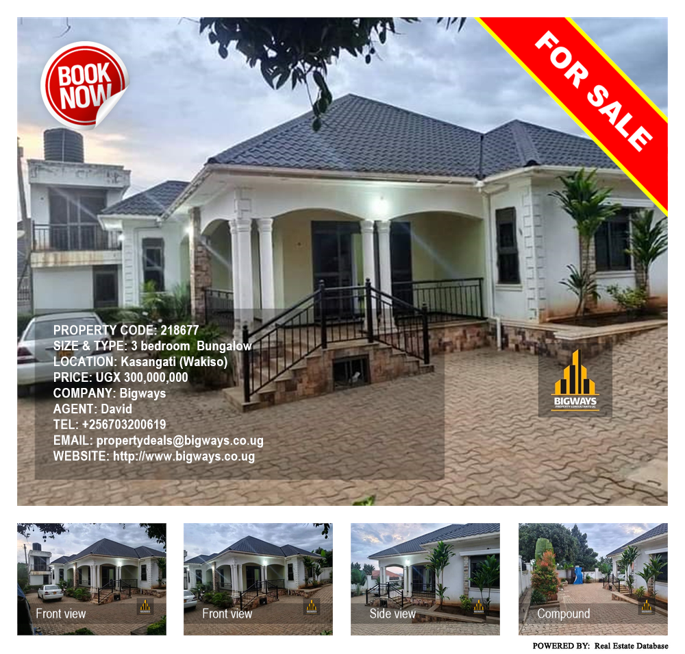 3 bedroom Bungalow  for sale in Kasangati Wakiso Uganda, code: 218677