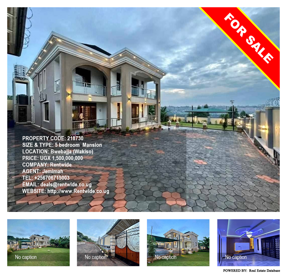 5 bedroom Mansion  for sale in Bwebajja Wakiso Uganda, code: 218730