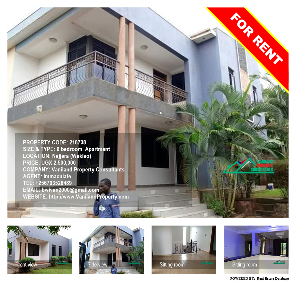 6 bedroom Apartment  for rent in Najjera Wakiso Uganda, code: 218738