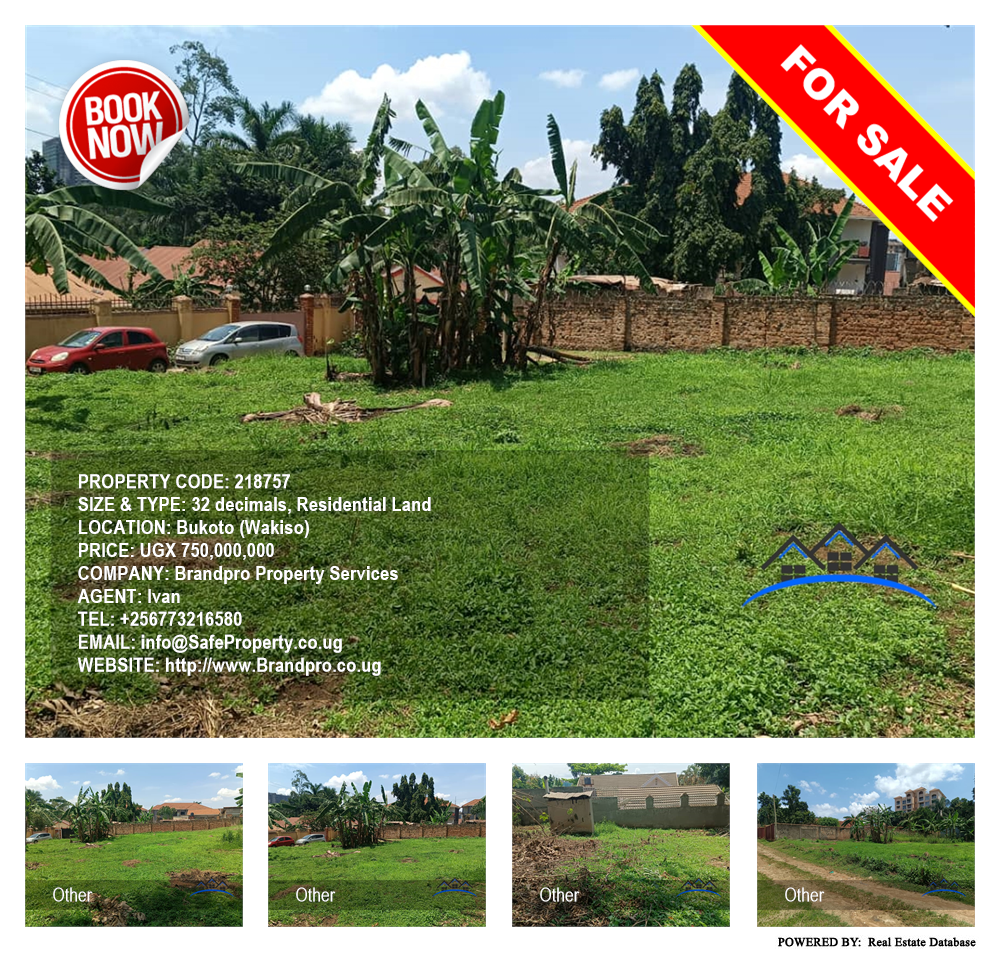 Residential Land  for sale in Bukoto Wakiso Uganda, code: 218757