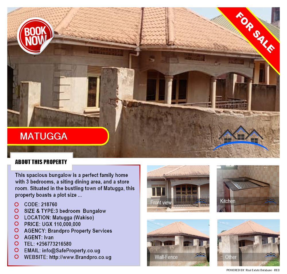 3 bedroom Bungalow  for sale in Matugga Wakiso Uganda, code: 218760