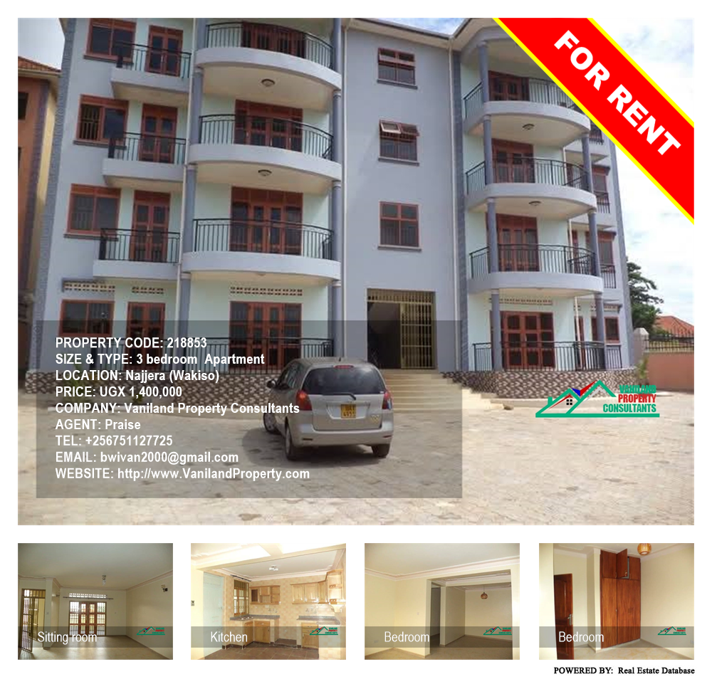 3 bedroom Apartment  for rent in Najjera Wakiso Uganda, code: 218853