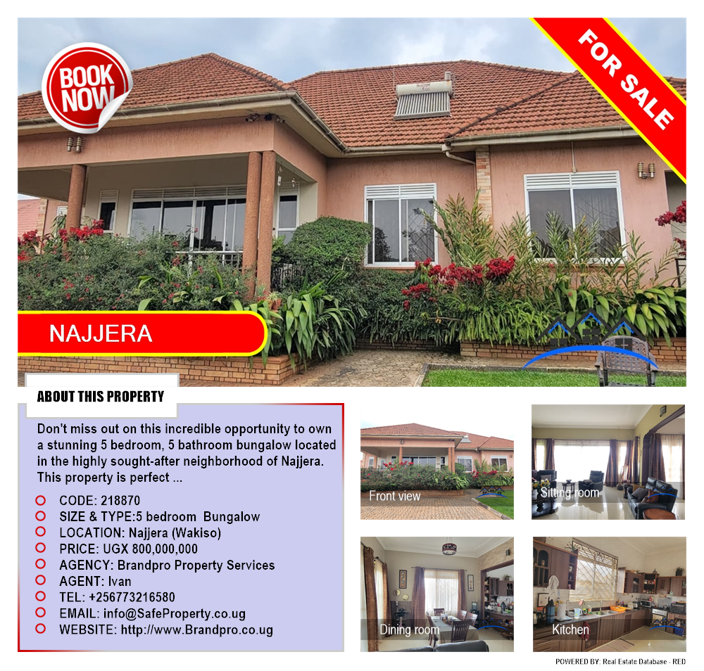 5 bedroom Bungalow  for sale in Najjera Wakiso Uganda, code: 218870