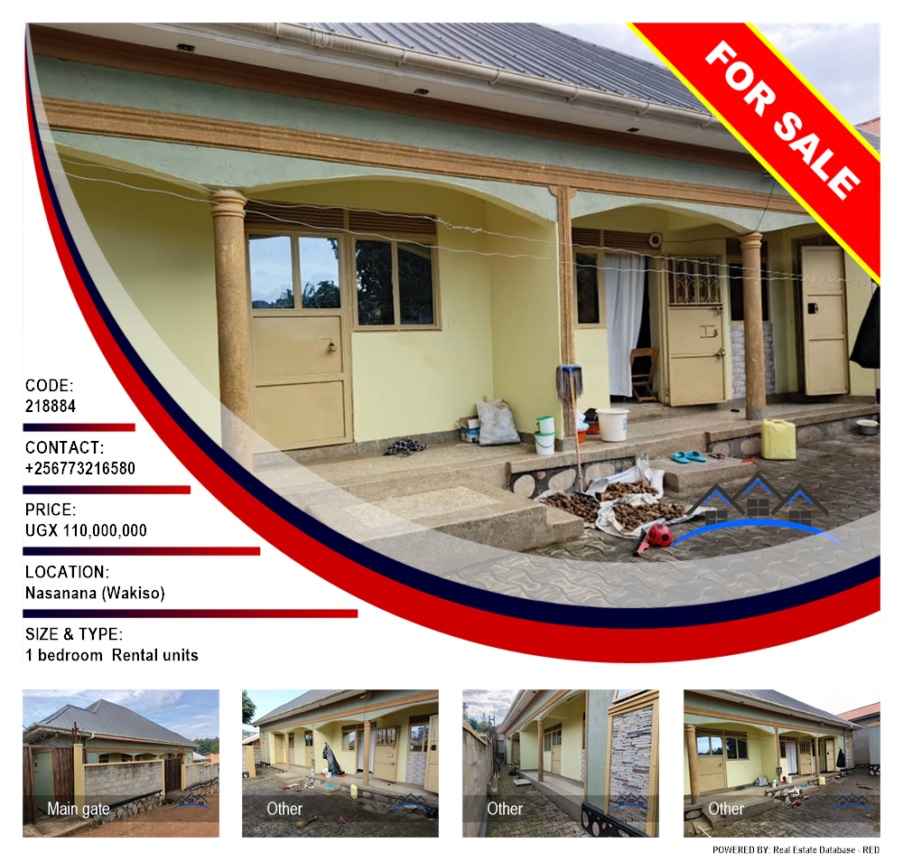 1 bedroom Rental units  for sale in Nasanana Wakiso Uganda, code: 218884