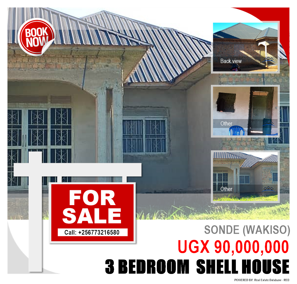 3 bedroom Shell House  for sale in Sonde Wakiso Uganda, code: 218888