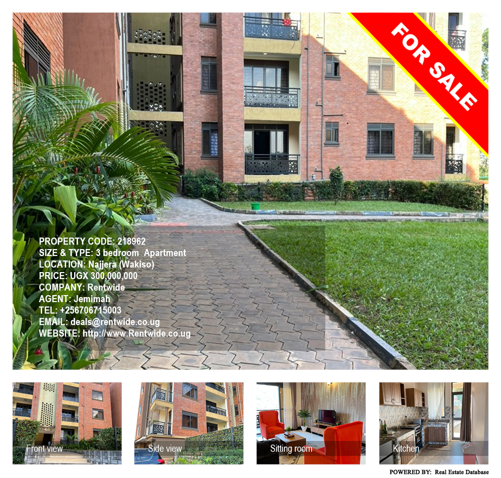 3 bedroom Apartment  for sale in Najjera Wakiso Uganda, code: 218962