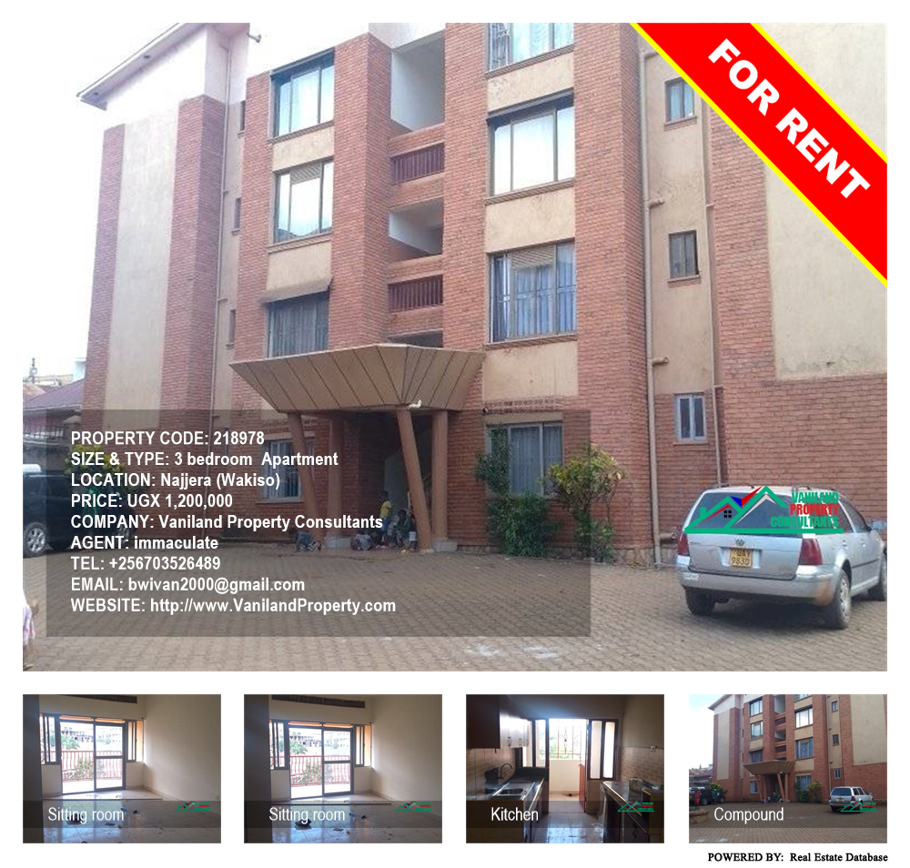 3 bedroom Apartment  for rent in Najjera Wakiso Uganda, code: 218978