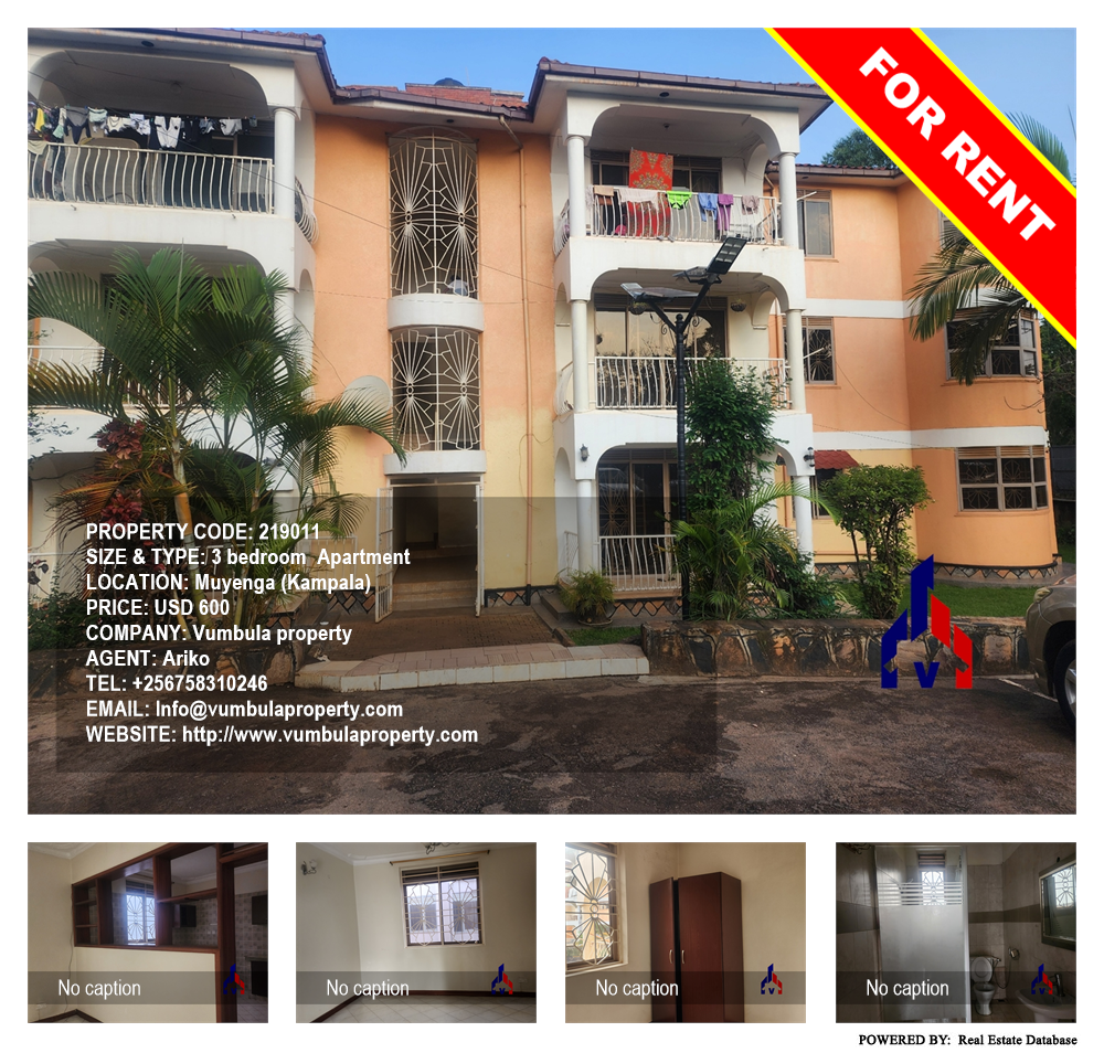 3 bedroom Apartment  for rent in Muyenga Kampala Uganda, code: 219011