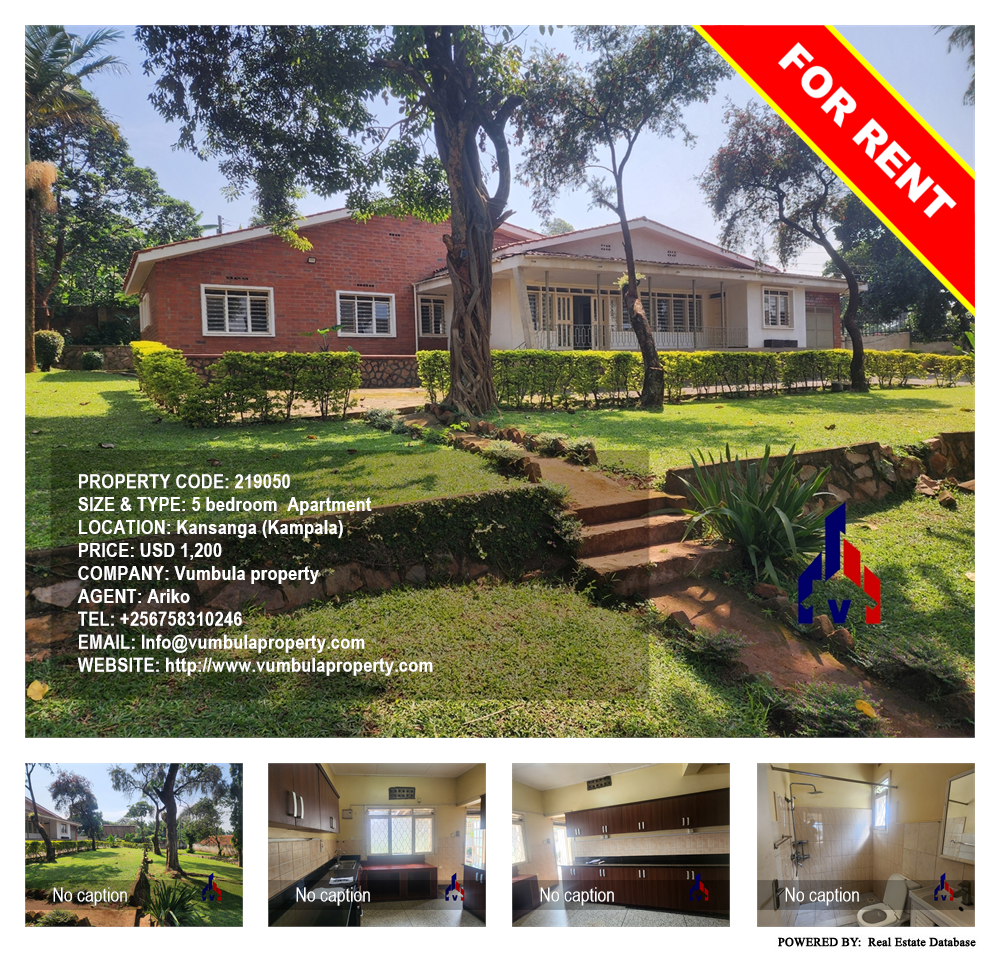 5 bedroom Apartment  for rent in Kansanga Kampala Uganda, code: 219050