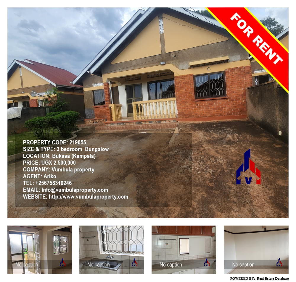 3 bedroom Bungalow  for rent in Bukasa Kampala Uganda, code: 219055