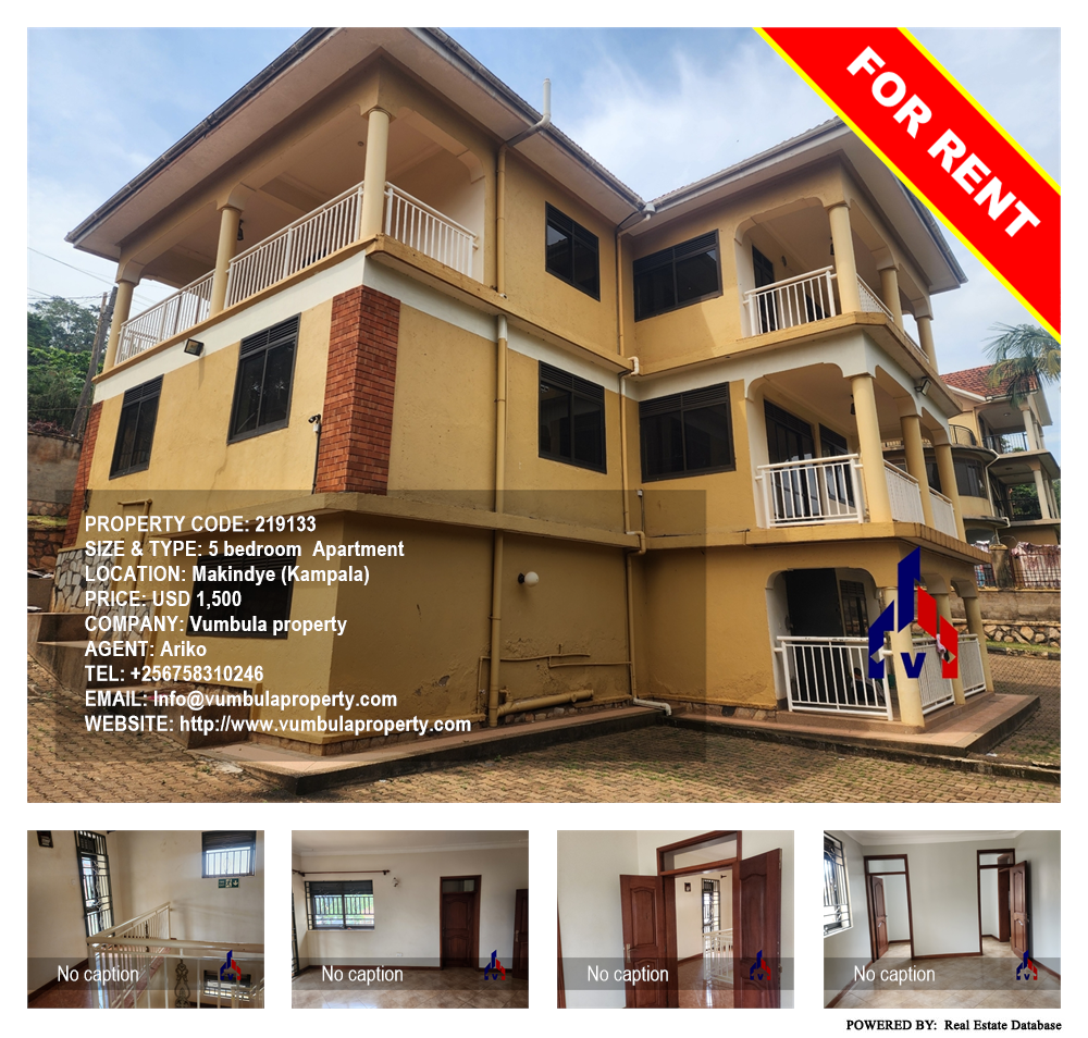 5 bedroom Apartment  for rent in Makindye Kampala Uganda, code: 219133