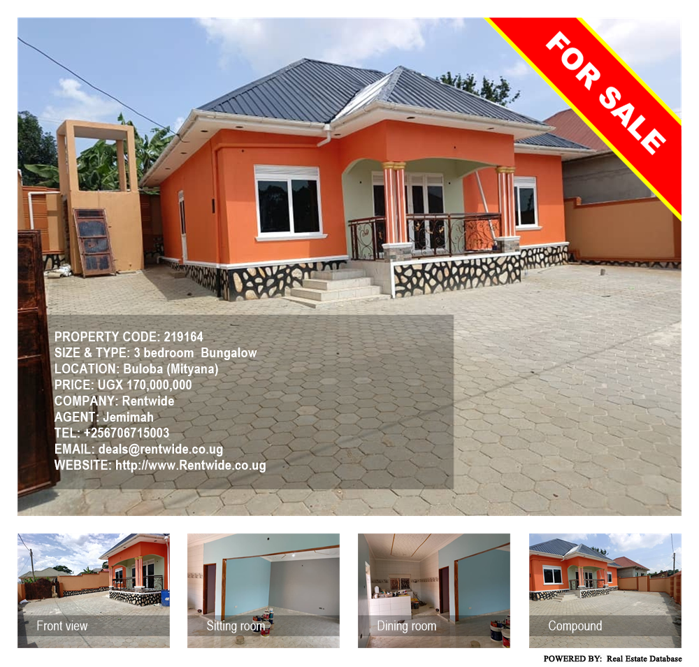 3 bedroom Bungalow  for sale in Buloba Mityana Uganda, code: 219164