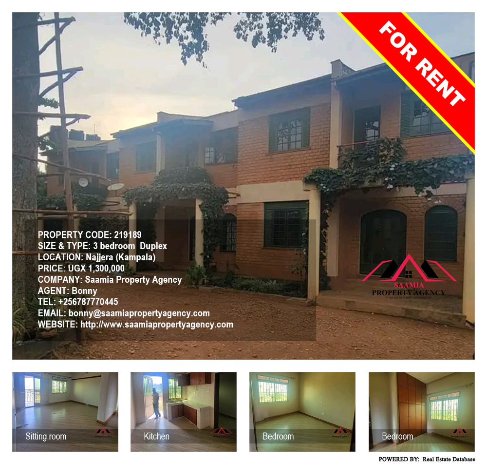 3 bedroom Duplex  for rent in Najjera Kampala Uganda, code: 219189