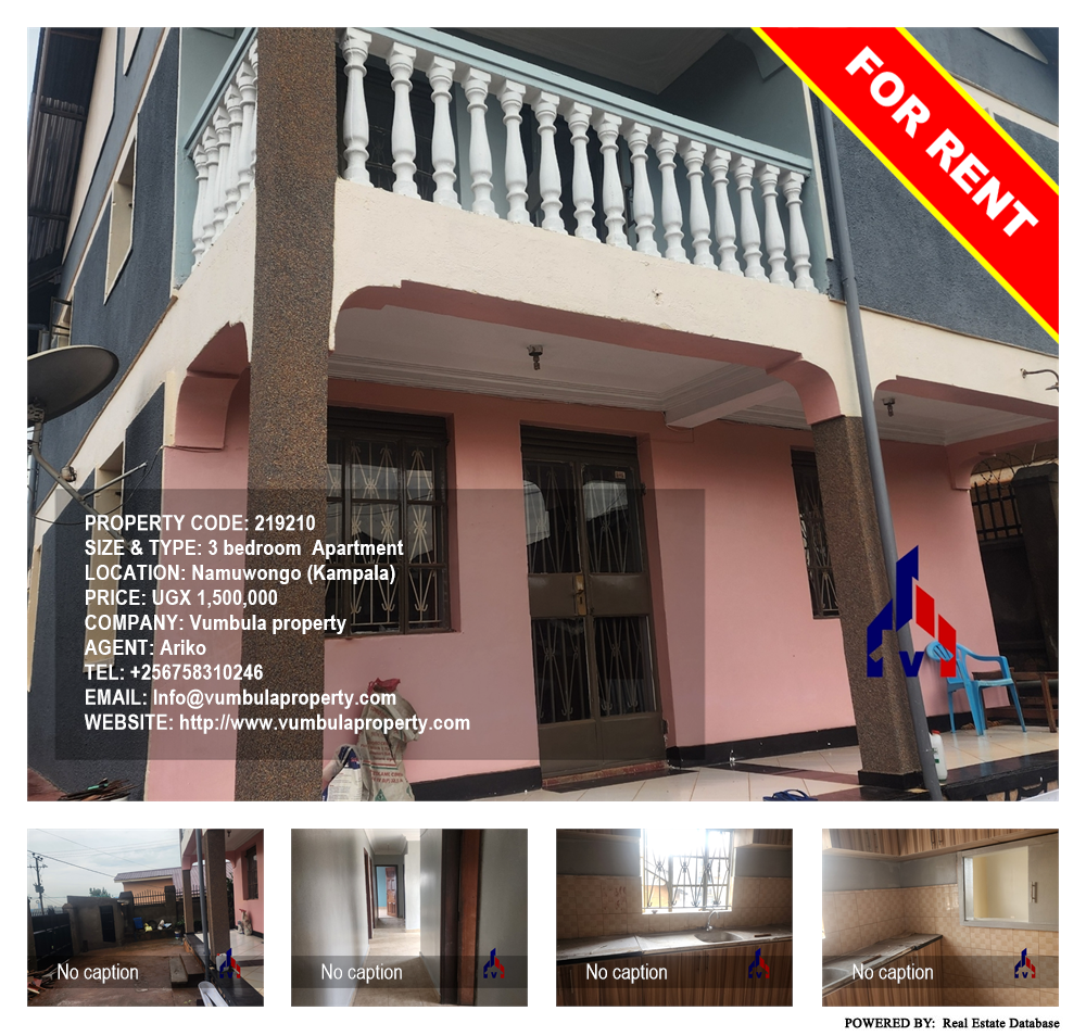 3 bedroom Apartment  for rent in Namuwongo Kampala Uganda, code: 219210