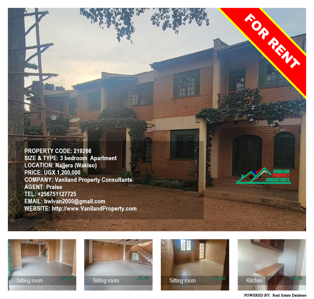 3 bedroom Apartment  for rent in Najjera Wakiso Uganda, code: 219266