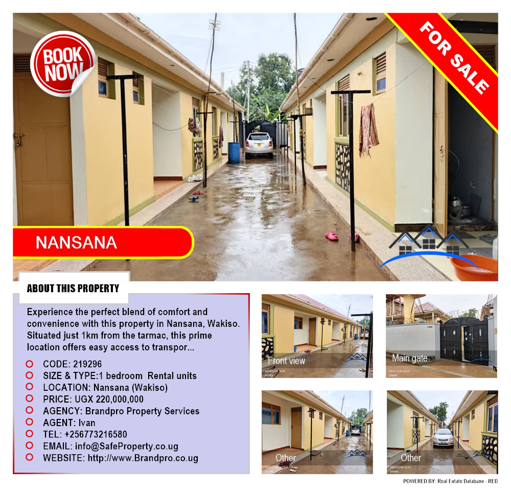 1 bedroom Rental units  for sale in Nansana Wakiso Uganda, code: 219296