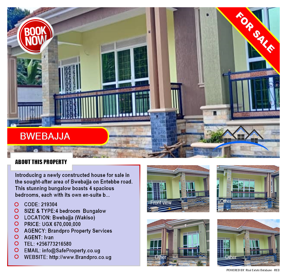 4 bedroom Bungalow  for sale in Bwebajja Wakiso Uganda, code: 219304