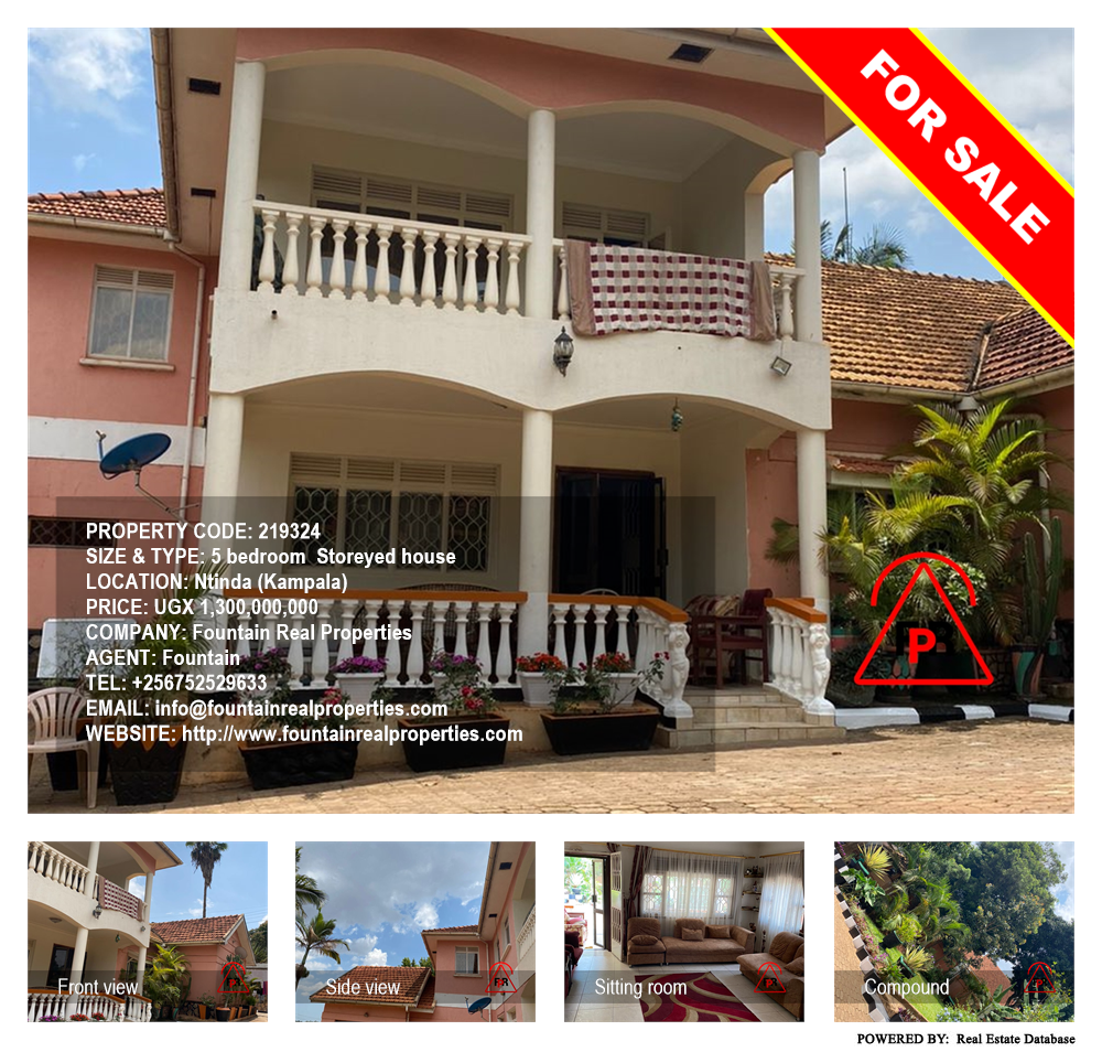 5 bedroom Storeyed house  for sale in Ntinda Kampala Uganda, code: 219324