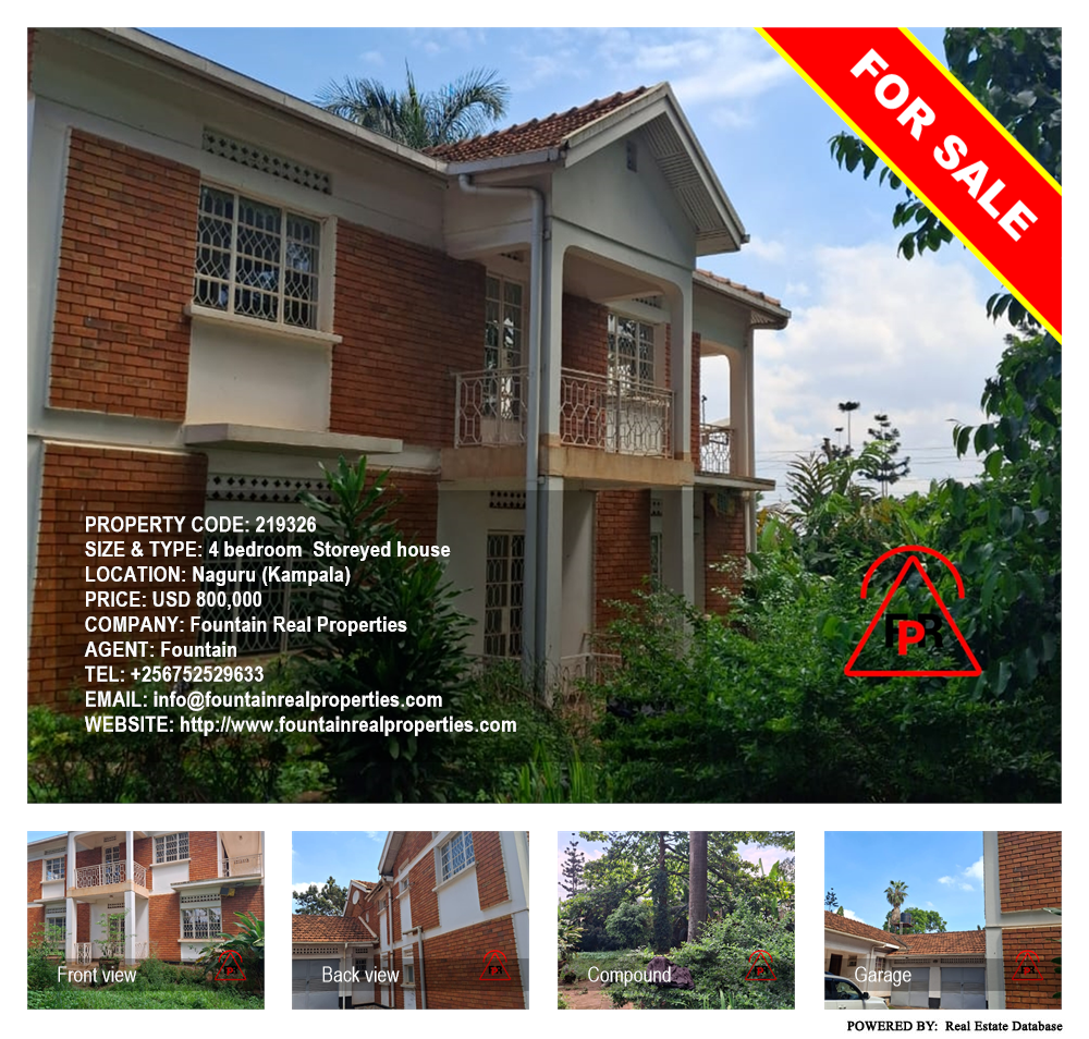 4 bedroom Storeyed house  for sale in Naguru Kampala Uganda, code: 219326