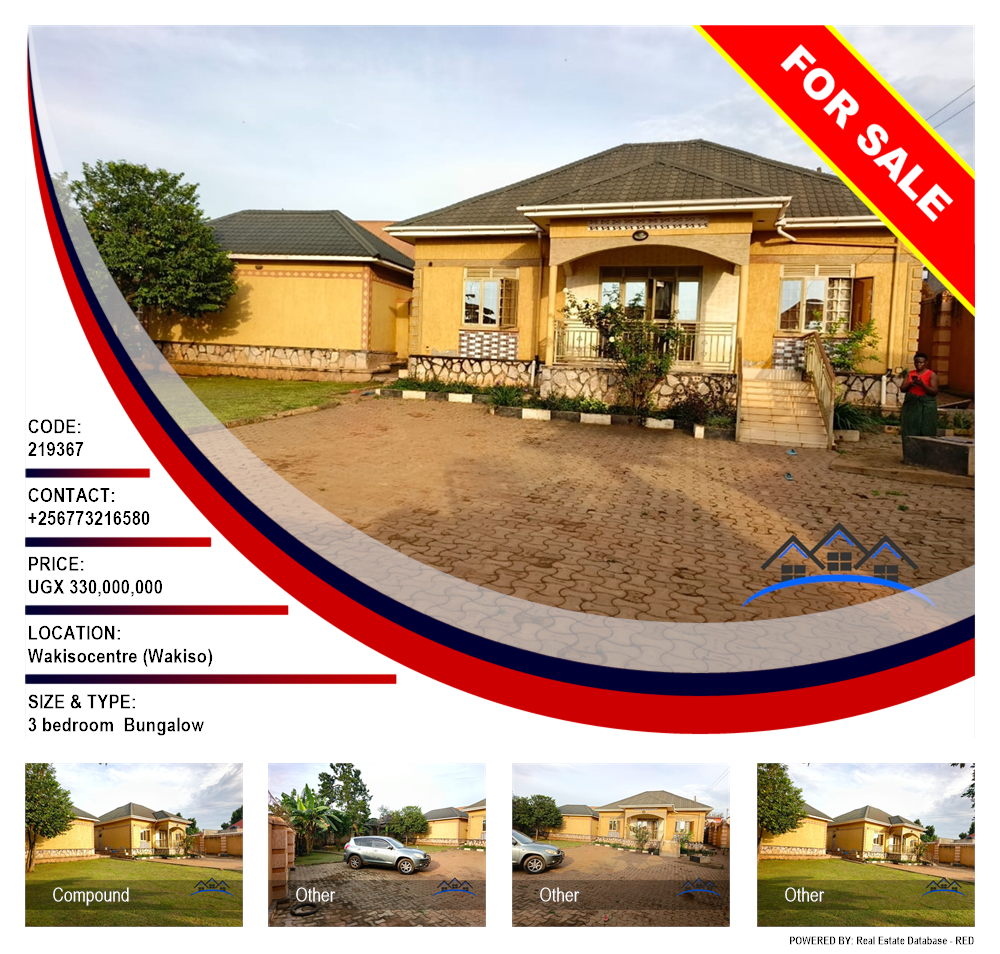 3 bedroom Bungalow  for sale in Wakisocentre Wakiso Uganda, code: 219367