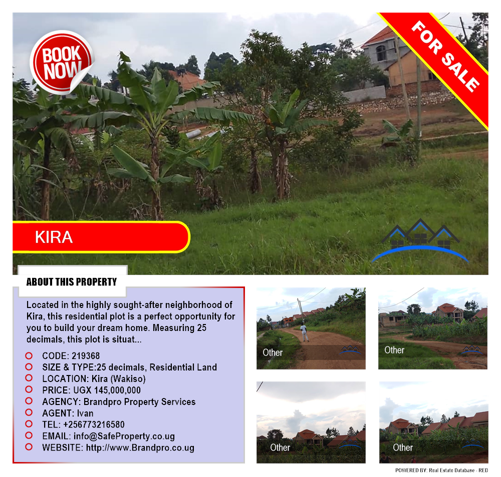 Residential Land  for sale in Kira Wakiso Uganda, code: 219368