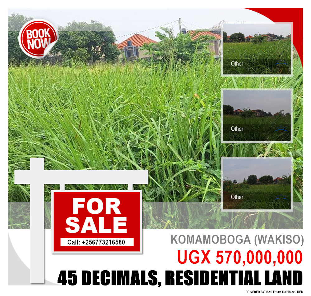 Residential Land  for sale in Komamoboga Wakiso Uganda, code: 219377